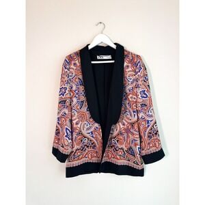 Zara Paisley Printed Kimono Blazer- Size S